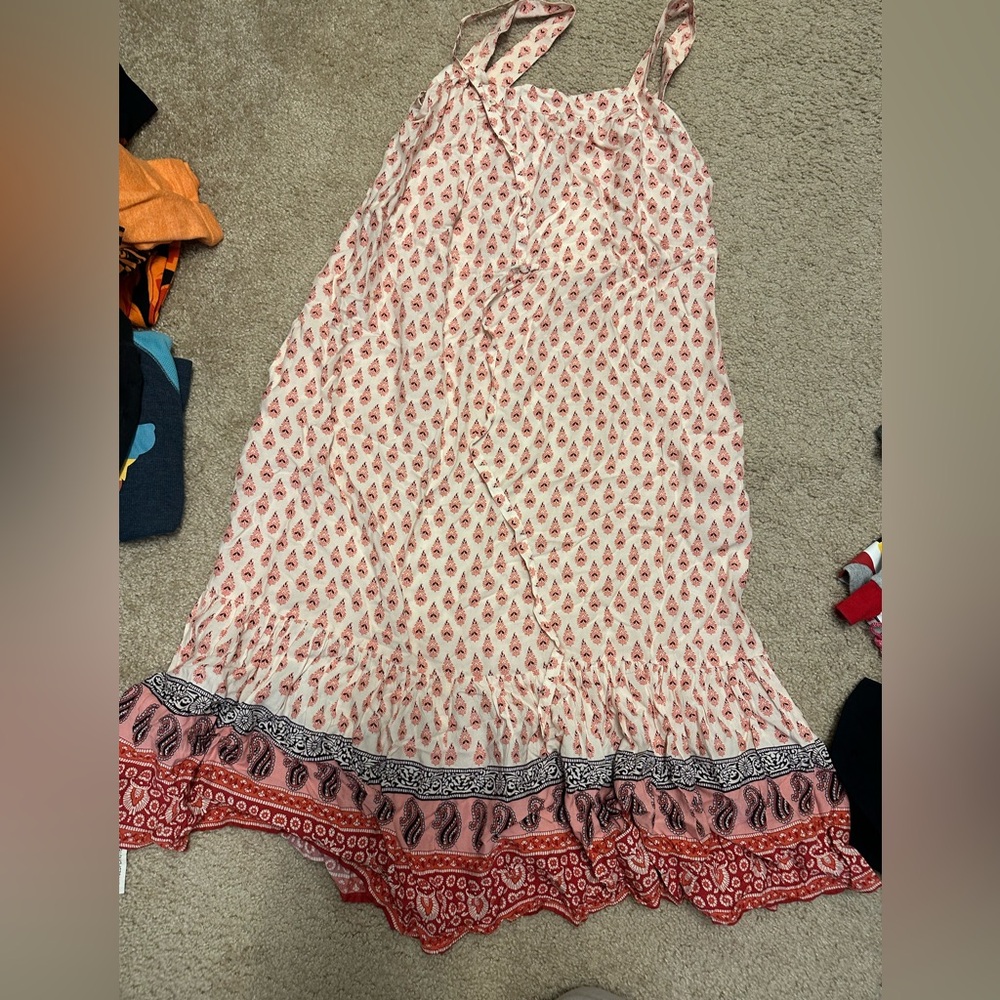 NWT beachlunchlounge Red and White Patterned dress
